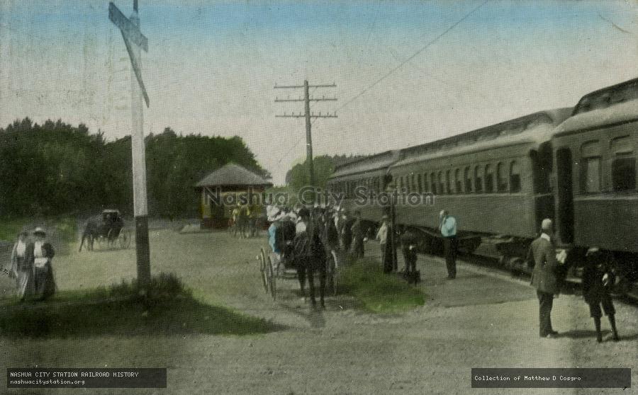 Postcard: Powwow River Station, East Kingston, New Hampshire